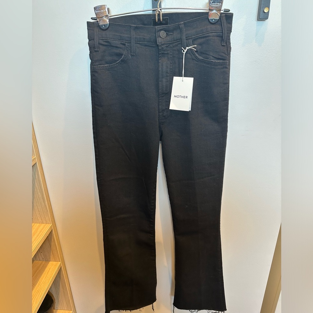 MOTHER The Hustler Ankle Fray Black “Not Guilty” wash - Denim Jeans